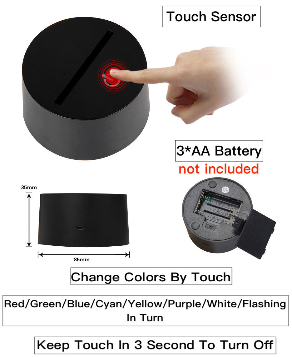 Creative Gift Light Touch Colorful Night Light