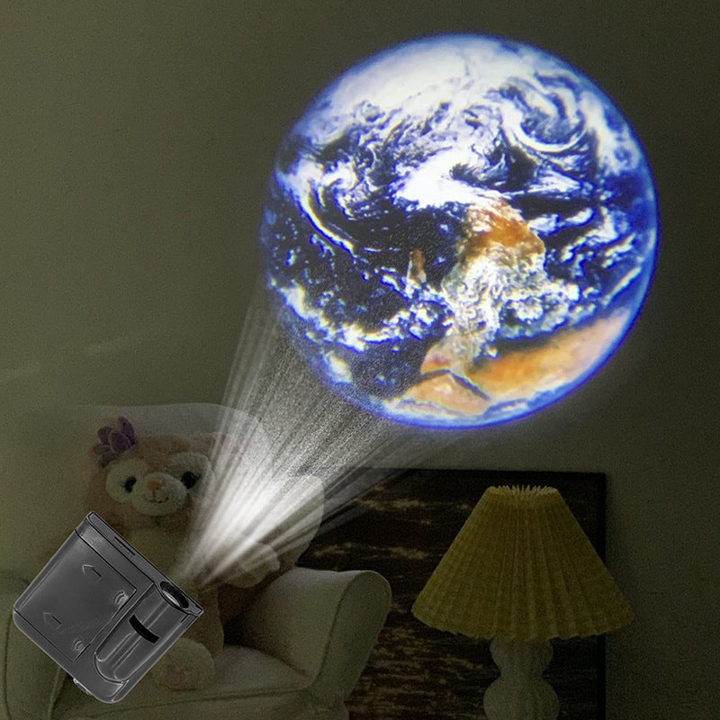 Moon Earth Background Happy Birthday Projector